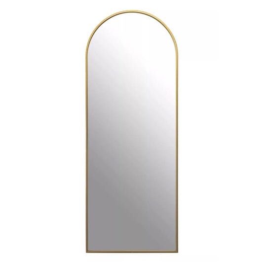 Avento Tall Wall Mirror In Gold Iron Frame