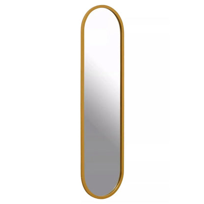 Avento Rounded Edge Wall Mirror In Gold Iron Frame
