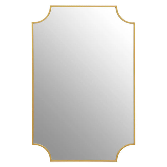 Avento Inverted Corners Wall Mirror In Gold