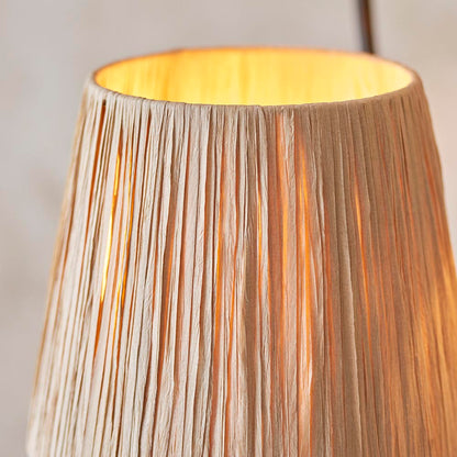 Wriggle 3 Lights Raffia Shade Floor Lamp In Matt Black