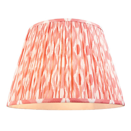 Eltham And Ikat 40cm Coral Pink Shade Ceiling Light With Red Colour Braided Cable