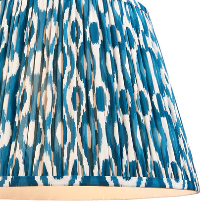 Eltham And Ikat 40cm Marlin Blue Shade Ceiling Light With Blue Colour Braided Cable