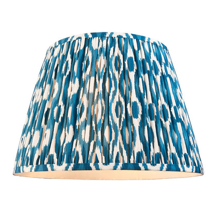 Eltham And Ikat 40cm Marlin Blue Shade Ceiling Light With Blue Colour Braided Cable