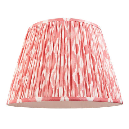 Carnaby And Ikat 40cm Coral Pink Shade Floor Lamp With Satin Almond White Base