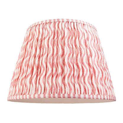 Carnaby And Ripple 40cm Coral Pink Shade Floor Lamp With Satin Almond White Base