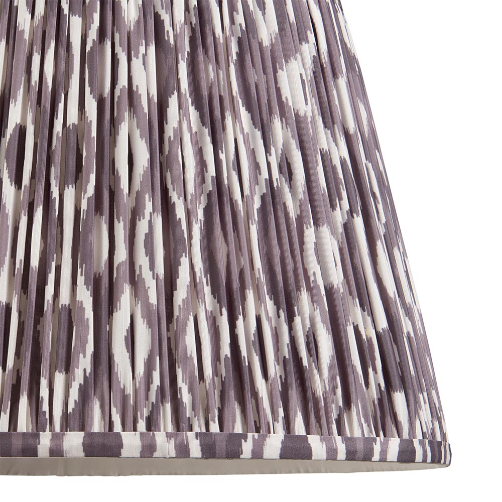 Carnaby And Ikat 40cm Pearl Grey Shade Floor Lamp With Satin Almond White Base