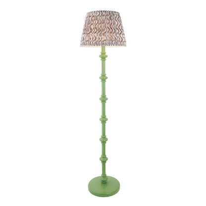 Carnaby And Ripple 40cm Pearl Grey Shade Floor Lamp With Satin Cotswold Green Base