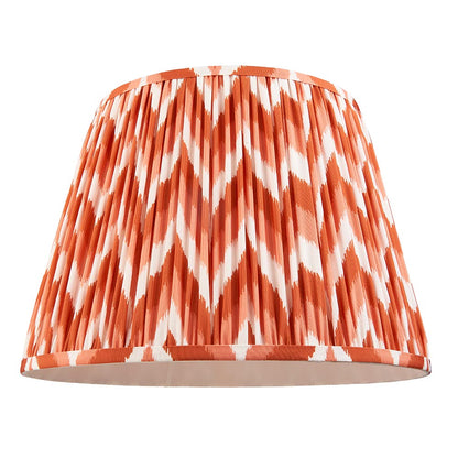 Carnaby And Zigzag 40cm Apricot Orange Shade Floor Lamp Satin Cotswold Green Base
