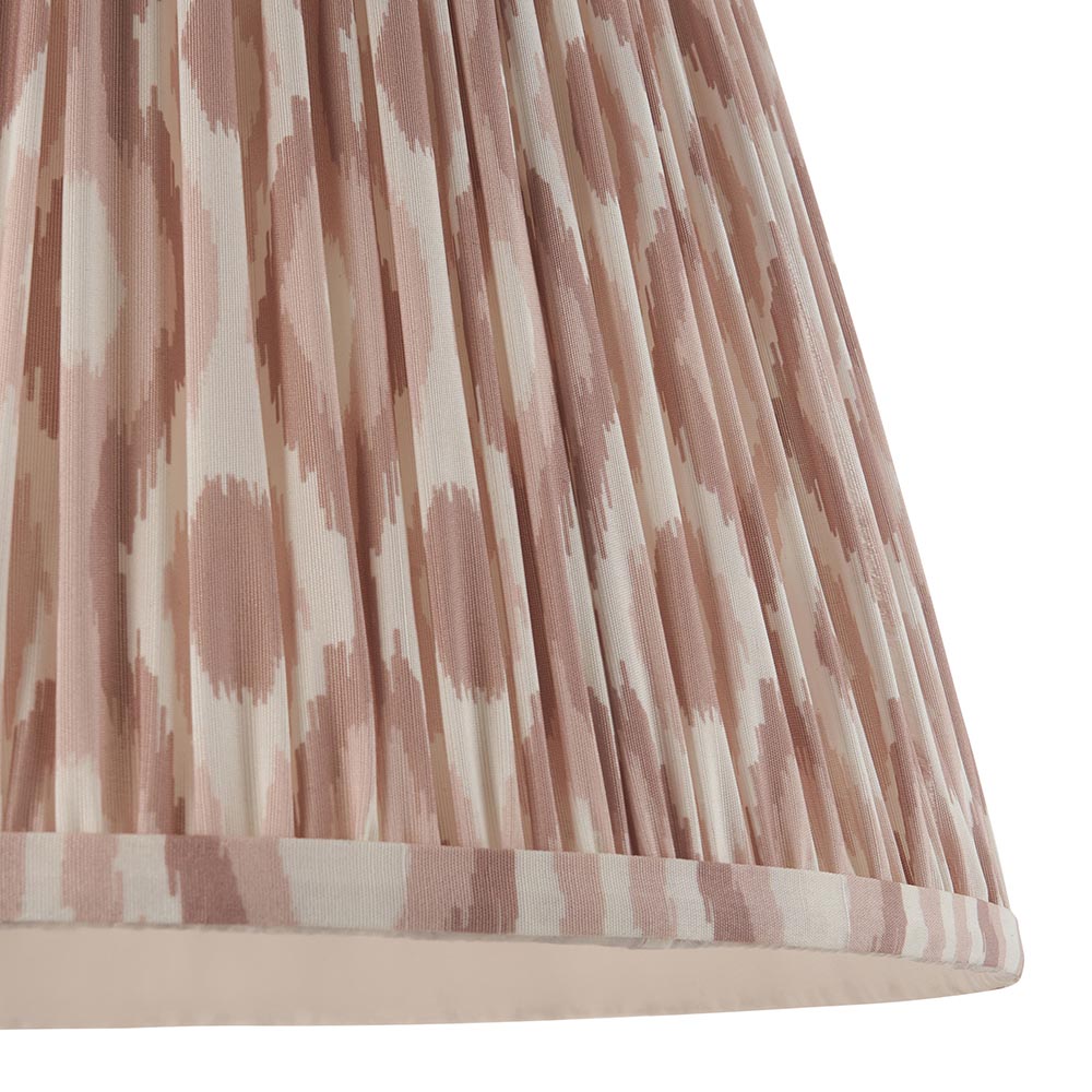 Carnaby And Ikat 40cm Neutral Shade Floor Lamp With Satin Cotswold Green Base