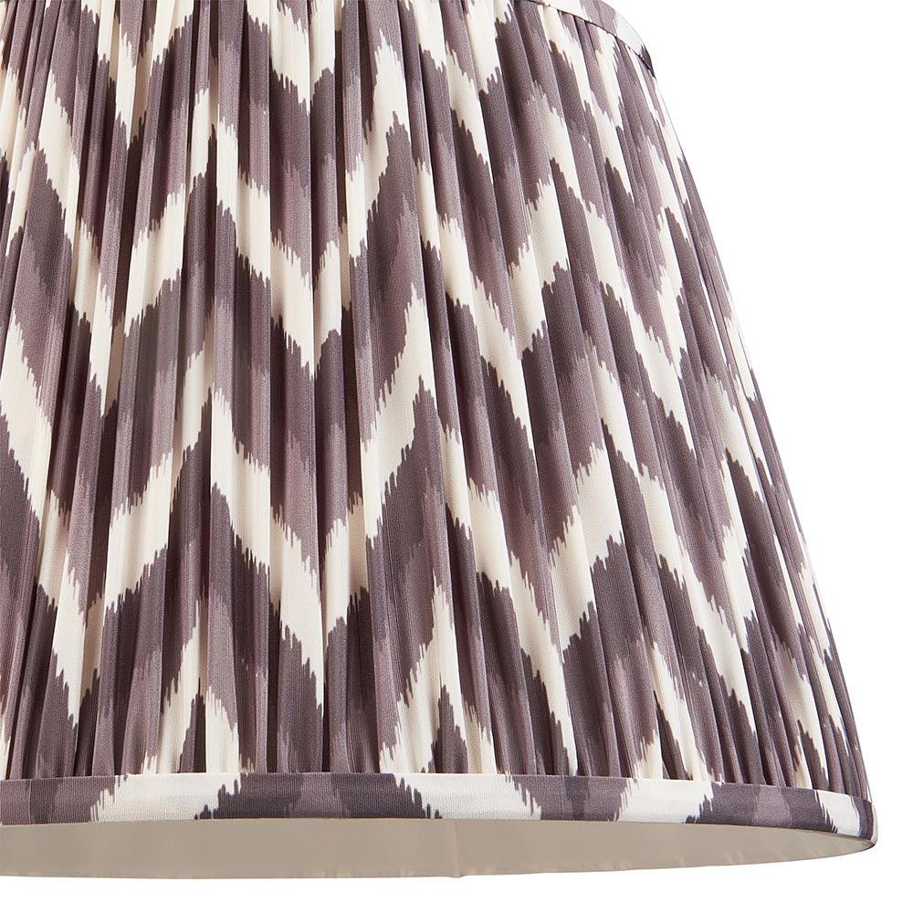 Carnaby And Zigzag 40cm Pearl Grey Shade Floor Lamp Satin Marlin Blue Base