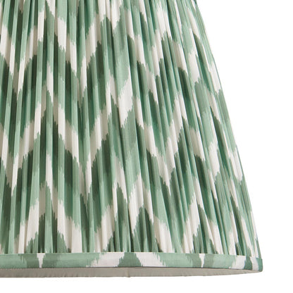 Carnaby And Zigzag 40cm Cotswold Green Shade Floor Lamp Satin Marlin Blue Base