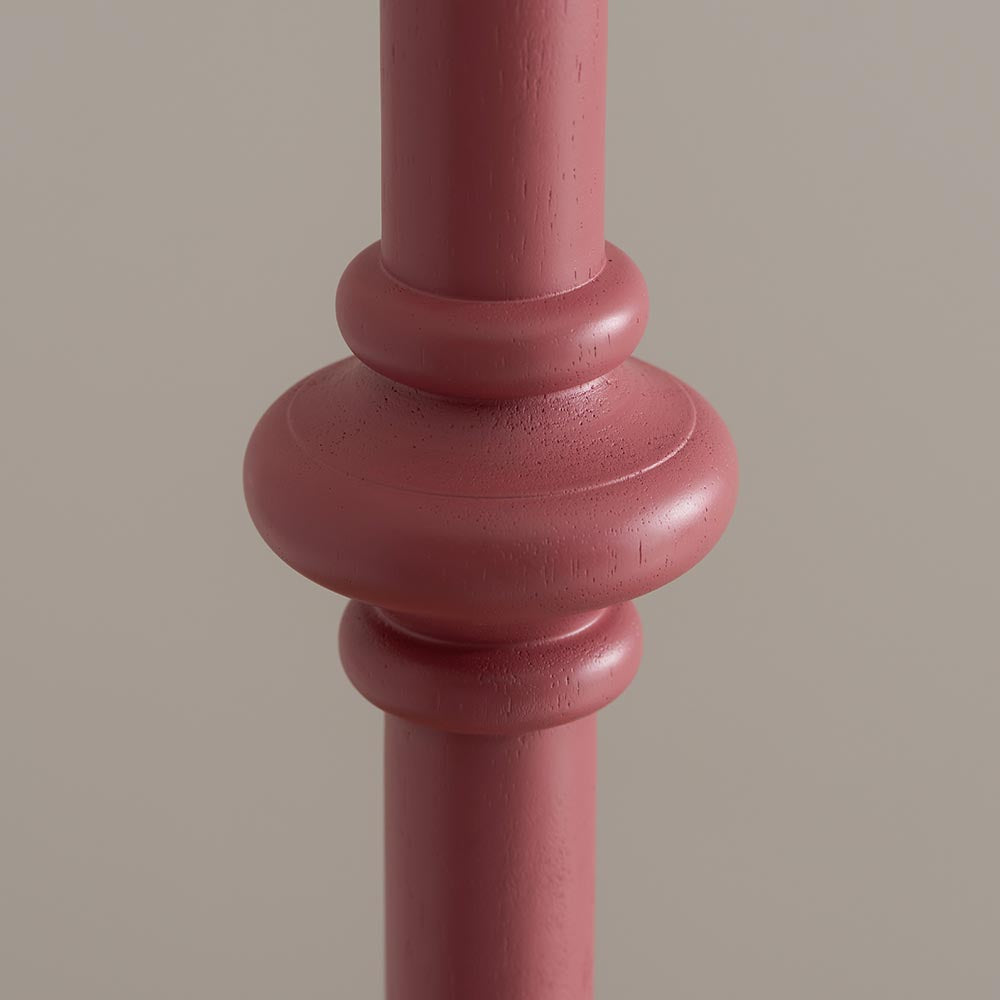 Carnaby And Ripple 40cm Marlin Blue Shade Floor Lamp With Satin Pink Clay Base