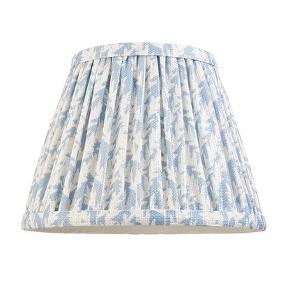 Carnaby And Leaf 20cm Shell Bay Blue Shade Wall Light With Satin Almond White Base