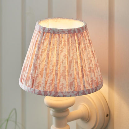 Carnaby And Leaf 20cm Peachy Keen Shade Wall Light With Satin Almond White Base