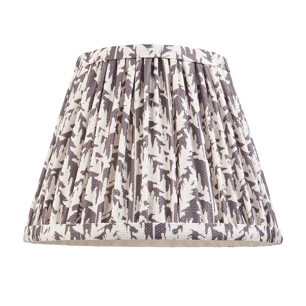 Carnaby And Leaf 20cm Pearl Grey Shade Wall Light With Satin Marlin Blue Base