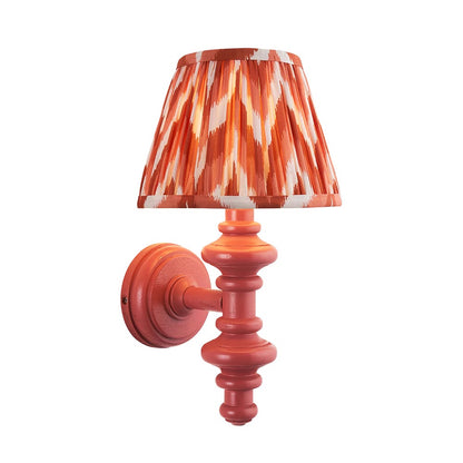 Carnaby And Zigzag 20cm Apricot Orange Shade Wall Light Satin Pink Clay Base