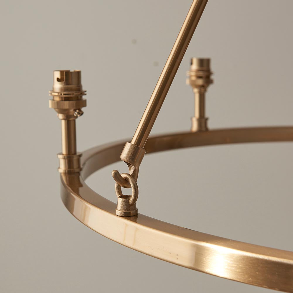 Chester And Ikat 6 Lights 16cm Neutral Shade Ceiling Light In Aged Brass
