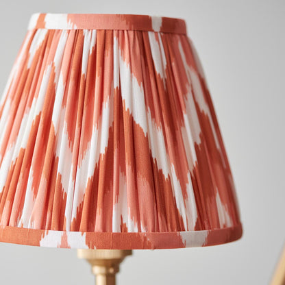 Chester And Zigzag 3 Lights 16cm Apricot Orange Shade Ceiling Light In Aged Brass