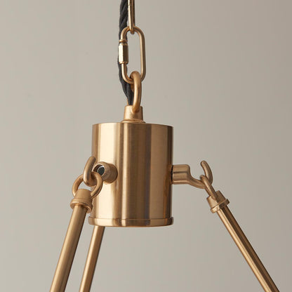 Chester And Ikat 3 Lights 16cm Pearl Grey Shade Ceiling Light In Aged Brass