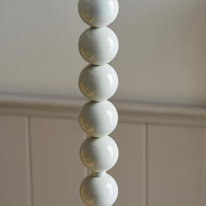 Higgledy And Zigzag 40cm Cotswold Green Shade Floor Lamp With Gloss Almond White Base