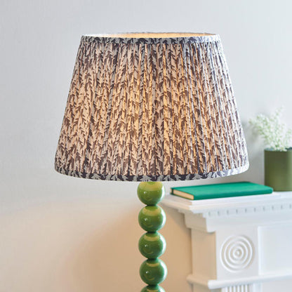 Higgledy And Leaf 40cm Pearl Grey Shade Floor Lamp With High Gloss Cotswold Green Base