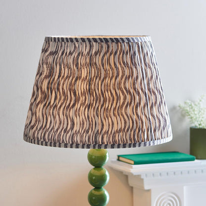 Higgledy And Ripple 40cm Pearl Grey Shade Floor Lamp With Gloss Cotswold Green Base