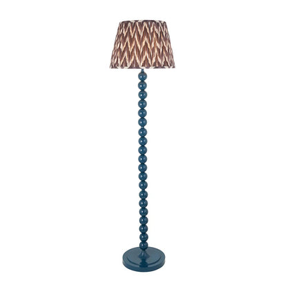 Higgledy And Zigzag 40cm Pearl Grey Shade Floor Lamp With Gloss Marlin Blue Base