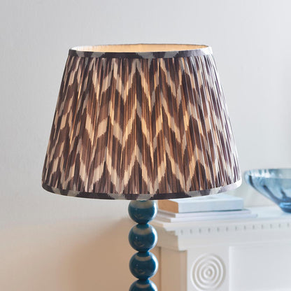 Higgledy And Zigzag 40cm Pearl Grey Shade Floor Lamp With Gloss Marlin Blue Base