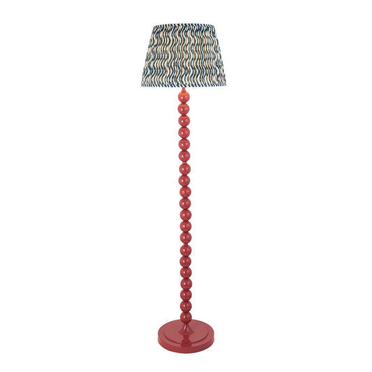 Higgledy And Ripple 40cm Marlin Blue Shade Floor Lamp With Gloss Pink Clay Base