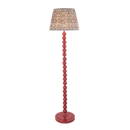 Higgledy And Ripple 40cm Pearl Grey Shade Floor Lamp With Gloss Pink Clay Base