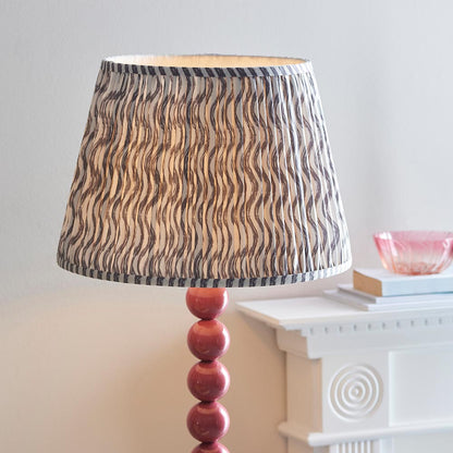 Higgledy And Ripple 40cm Pearl Grey Shade Floor Lamp With Gloss Pink Clay Base