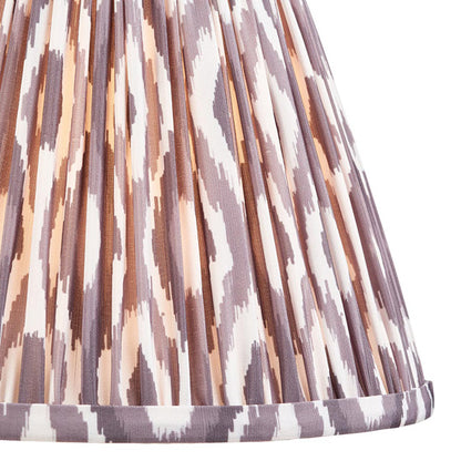Higgledy And Ikat 25cm Pearl Grey Shade Table Lamp With High Gloss Almond White Base