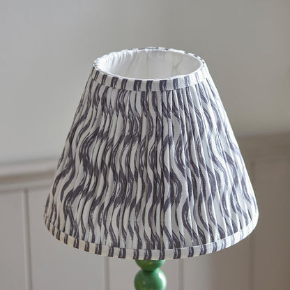 Higgledy And Ripple 25cm Pearl Grey Shade Table Lamp With Gloss Cotswold Green Base