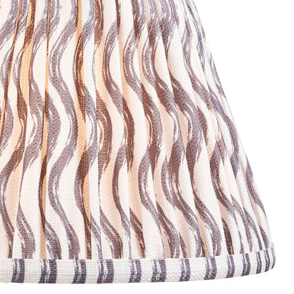 Higgledy And Ripple 25cm Pearl Grey Shade Table Lamp With Gloss Cotswold Green Base