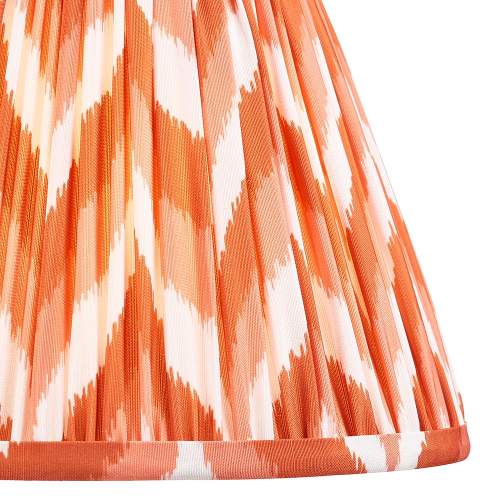 Higgledy And Zigzag 25cm Apricot Orange Shade Table Lamp With Gloss Cotswold Green Base