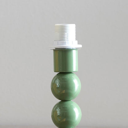 Higgledy And Ivy 25cm Vintage White Shade Table Lamp With High Gloss Cotswold Green Base