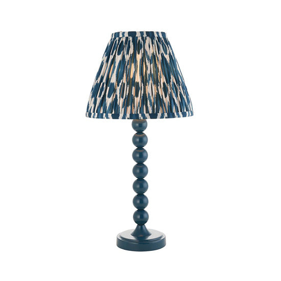Higgledy And Ikat 25cm Marlin Blue Shade Table Lamp With High Gloss Marlin Blue Base