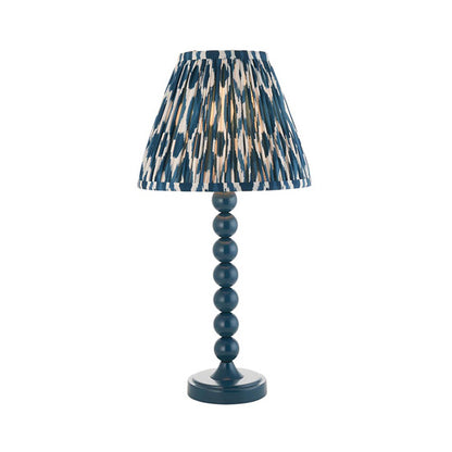 Higgledy And Ikat 25cm Marlin Blue Shade Table Lamp With High Gloss Marlin Blue Base