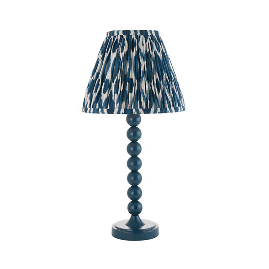 Higgledy And Ikat 25cm Marlin Blue Shade Table Lamp With High Gloss Marlin Blue Base