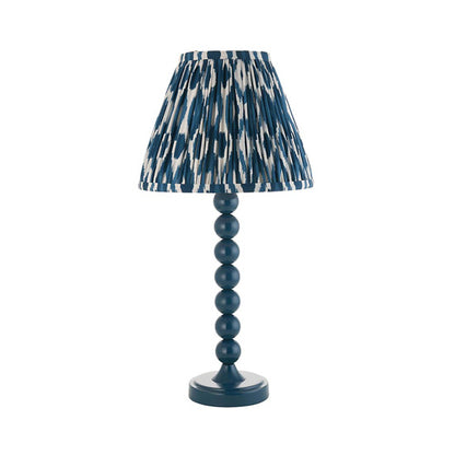 Higgledy And Ikat 25cm Marlin Blue Shade Table Lamp With High Gloss Marlin Blue Base