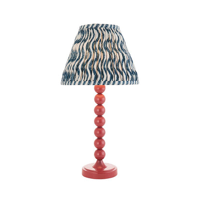 Higgledy And Ripple 25cm Marlin Blue Shade Table Lamp With Gloss Pink Clay Base