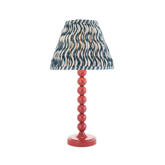 Higgledy And Ripple 25cm Marlin Blue Shade Table Lamp With Gloss Pink Clay Base