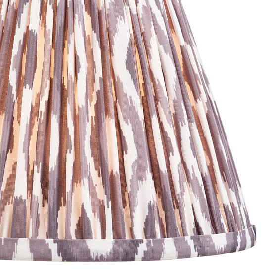 Higgledy And Ikat 25cm Pearl Grey Shade Table Lamp With High Gloss Pink Clay Base