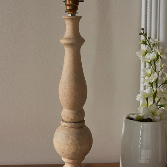 Hidcote And Leaf 30cm Shell Bay Blue Shade Table Lamp With Country Classic Base