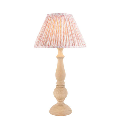 Hidcote And Leaf 30cm Peachy Keen Shade Table Lamp With Country Classic Base