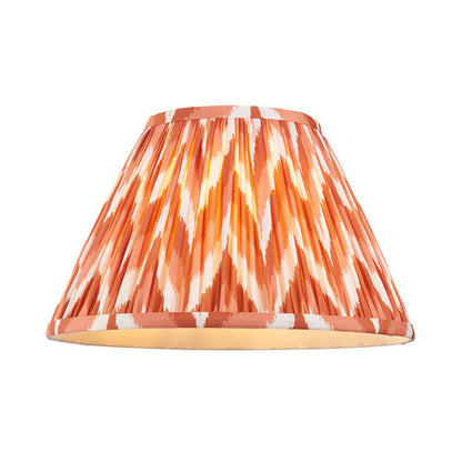 Hidcote And Zigzag 30cm Apricot Orange Shade Table Lamp With Country Classic Base