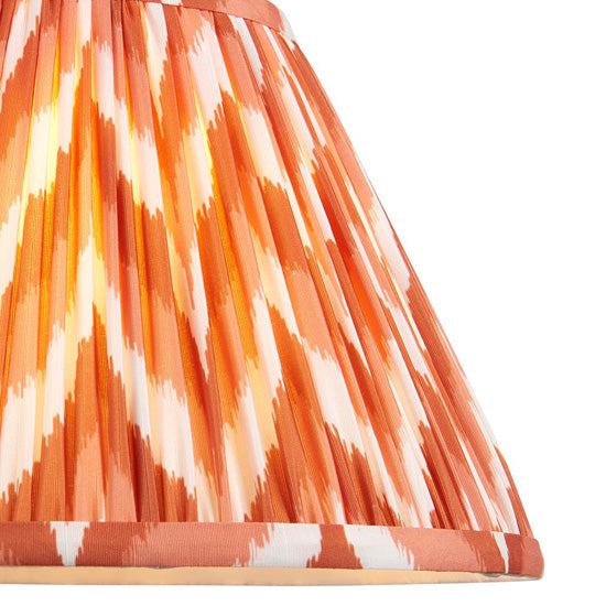 Hidcote And Zigzag 30cm Apricot Orange Shade Table Lamp With Country Classic Base
