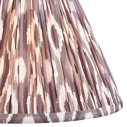 Hidcote And Ikat 30cm Pearl Grey Shade Table Lamp With Country Classic Base