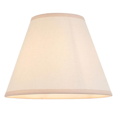 Burley Rechargeable And Ivy 25cm Vintage White Shade Floor Lamp In Brushed Aged Brass