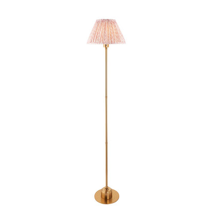 Burley Rechargeable And Leaf 30cm Peachy Keen Shade Floor Lamp In Brushed Aged Brass